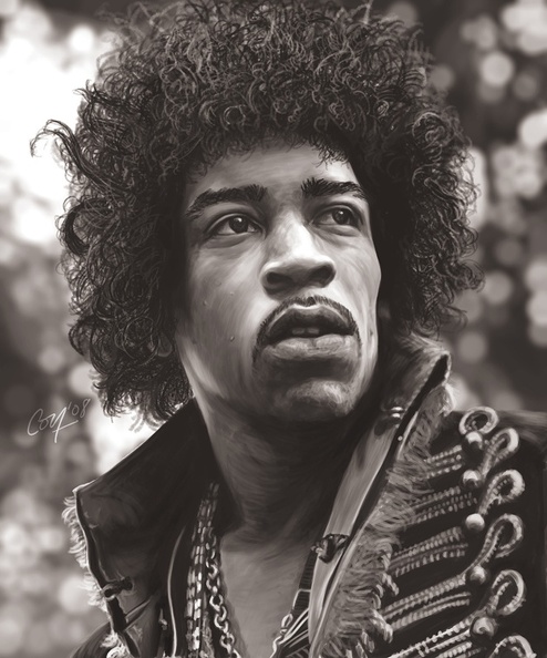 Jimi Hendrix Digital Series by artcova