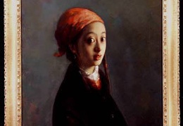 Kailin Zhao Girl with Red Bonnet 2466 40