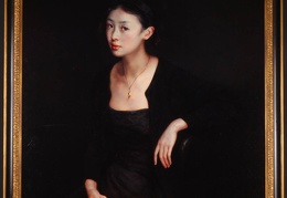 Kailin Zhao Seated Lady with Fan 2489 40