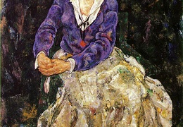 Schiele Portrait of the Artist s Wife Seated 139 5x109 2 c
