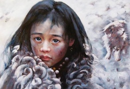 Aio Xun Original Oil Painting SNOWSTORM SWEEPING TRUO11