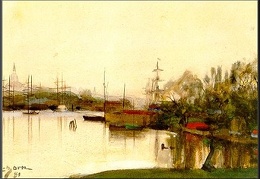 Zorn Stockholm 1881 akvarell Watercolour 