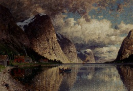 Normann Adelsteen A Clody Day On A Fjord