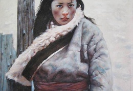Aio Xun Original Oil Painting SNOWSTORM SWEEPING TRUO09