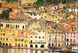 Klimt Malcesine on Lake Garda 1913 oil on canvas destroye