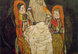 Schiele Mother and two children 1917 Oesterreichische Gale