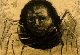 Redon The Crying Spider 1881 Charcoal 49 5x37 5 cm Priva