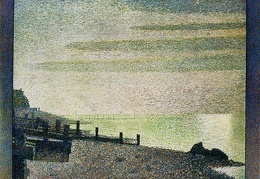 Seurat Evening Honfleur 1886 