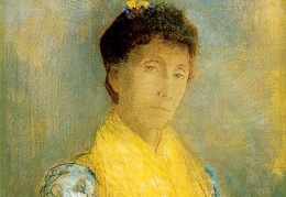 Redon Woman with a yellow bodice c 1899 Pastel 66 x 50 c