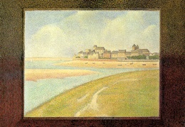 Seurat View of Le Crotoy from Upstream 1889 The Detroit in