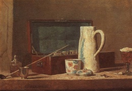 Chardin Pipes and Drinking Pitcher 1737 Louvre