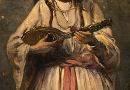 Corot Gypsy Girl with Mandolin probably c 1870-1875 Det 2