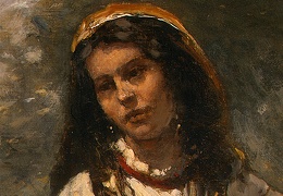 Corot Gypsy Girl with Mandolin probably c 1870-1875 Det 1