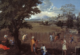 Poussin The Summer Ruth and Boaz 1660-64 oil on canvas 