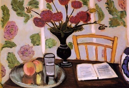 Matisse Still Life- Bouquet of Dahlias and White Book 1923 