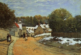 Sisley Early Snow at Louveciennes 1870-71 oil on canvas M
