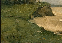 Corot Beach near Etretat 1872 Detalj 1 NG Washington