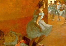 Degas Dancers Climbing the Stairs approx 1886-90 oil on c