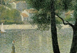 Seurat The Seine at Courbevoie 1885