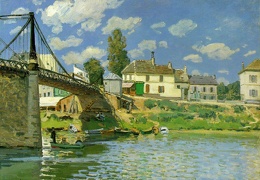 Sisley Bridge at Villeneuve-la-Garenne 1872 49 5x65 4 cm 