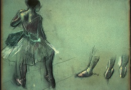 Degas Dancer Seen from Behind and 3 Studies of Feet c1878 N