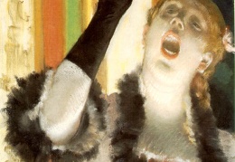 Degas Singer with a glove ca 1878 Pastel and liquid medium