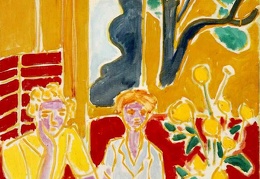 Matisse Two Girls in a Yellow and Red Interior Deux fillett
