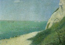 Seurat The Shore at Bas-Butin Honfleur 1886 