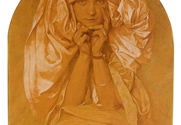 Mucha Alphonse Portrait Of The Artists Daughter Jaroslava