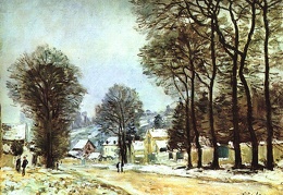 Sisley Snow at Louveciennes 1874 