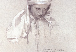 Mucha Alphonse Portrait of a Girl 1913