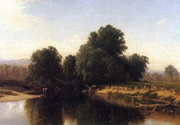 Bricher Alfred Thompson Cattle by the River