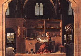 ANTHONELLO DA MESSINA ST JEROME IN HIS STUDY C 1460 NG LOND