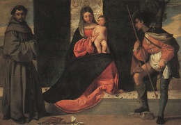 GIORGIONE THE VIRGIN AND CHILD WITH ST ANTHONY OF PADUA AND