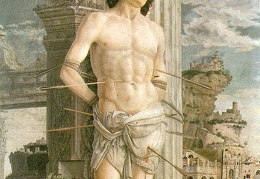 Mantegna St Sebastian ca 1480 255x140 cm Louvre