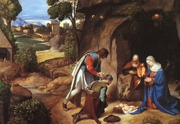GIORGIONE THE ADORATION OF THE SHEPHERDS 1505-10 NGW