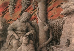 Mantegna Samson Delilah ca 1500-06 47x36 8 cm grisaille