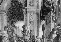 Mantegna St James on way to execution ca 1455 Fresk Destr