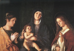 BELLINI G THE VIRGIN AND CHILD WITH TWO SAINTS PRADO