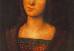Perugino Maddalena 1500 Oil on panel 47 x 34 cm Galleria