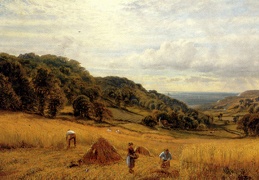 Glendening Alfred Augustus Harvesting At Luccombe Isle Of Wight