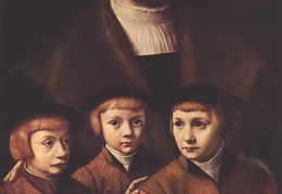 BRUYN Barthel Portrait Of A Man With Three Sons