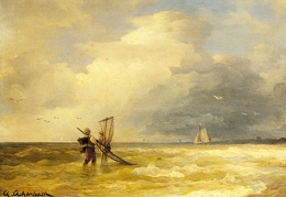 Achebach Andreas Fishing Along The Shore