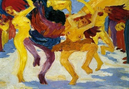 Nolde Dance Around the Golden Calf 1910 88x105 5 cm