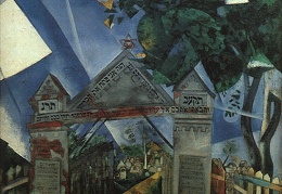 Chagall Cemetery Gates 1917 oil on canvas private collect