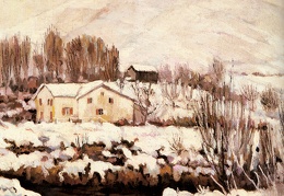 Altmann Alexander Cottages In A Snowy Landscape