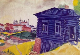Chagall The blue house 1917 66 x 97 cm Musee des Beaux-Ar