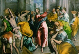 El Greco Christ Driving the Traders from the Temple 1600 10