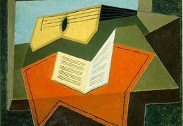 Gris Guitar and music paper 1926-27 65x81 cm Saidenberg G