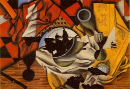 Gris Pears and grapes on a table 1913 54 5x73 cm Mr amd 